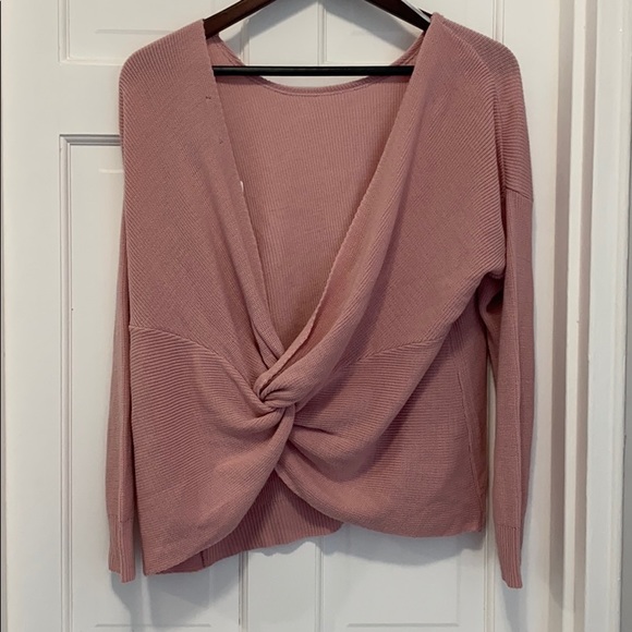 Absolutely Creative Worldwide Tops - Blush twist back sweater